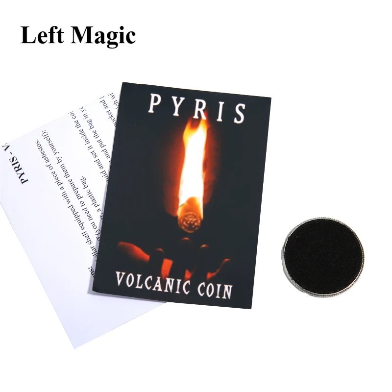 

PYRIS By Nicolas Lepage Magic Tricks Fire Coin In The Hand Pyris Volcanic Accessories Close Up Stage Magic Props B1020