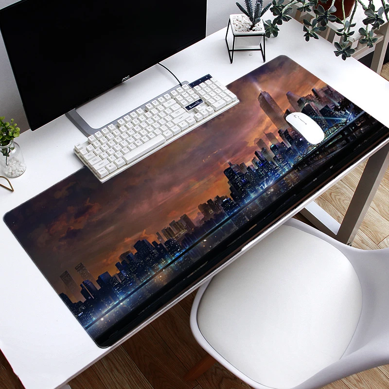 

Sell Well Urban Art 3D High Quality Large Size Mouse Pad Gaming Rubber Mouse Pad PC Office Decoration Home Table Mat 90*40cm