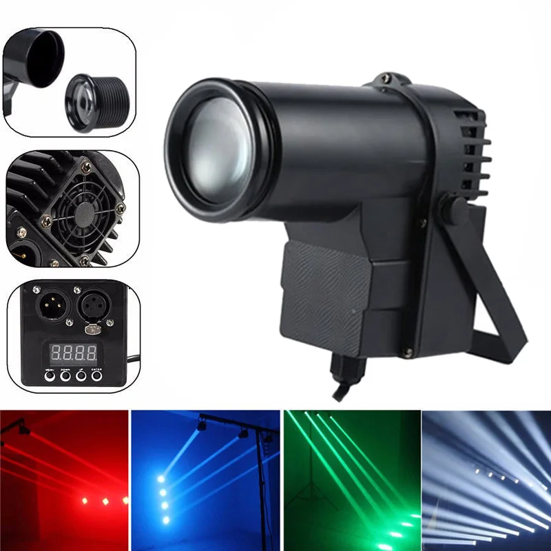 

RGBW 4in1 LED Stage Lighting Pinspot Professional DMX Beam Spotlight DJ DISCO Party KTV Bar Nightclub Effect Lights Projector