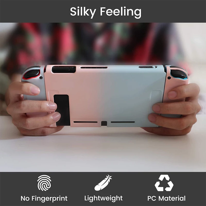 Розовый защитный чехол Kawaii Nintendo Switch, Жесткий Чехол для Nintendos, консоль JoyCon, цветная задняя крышка, съемная