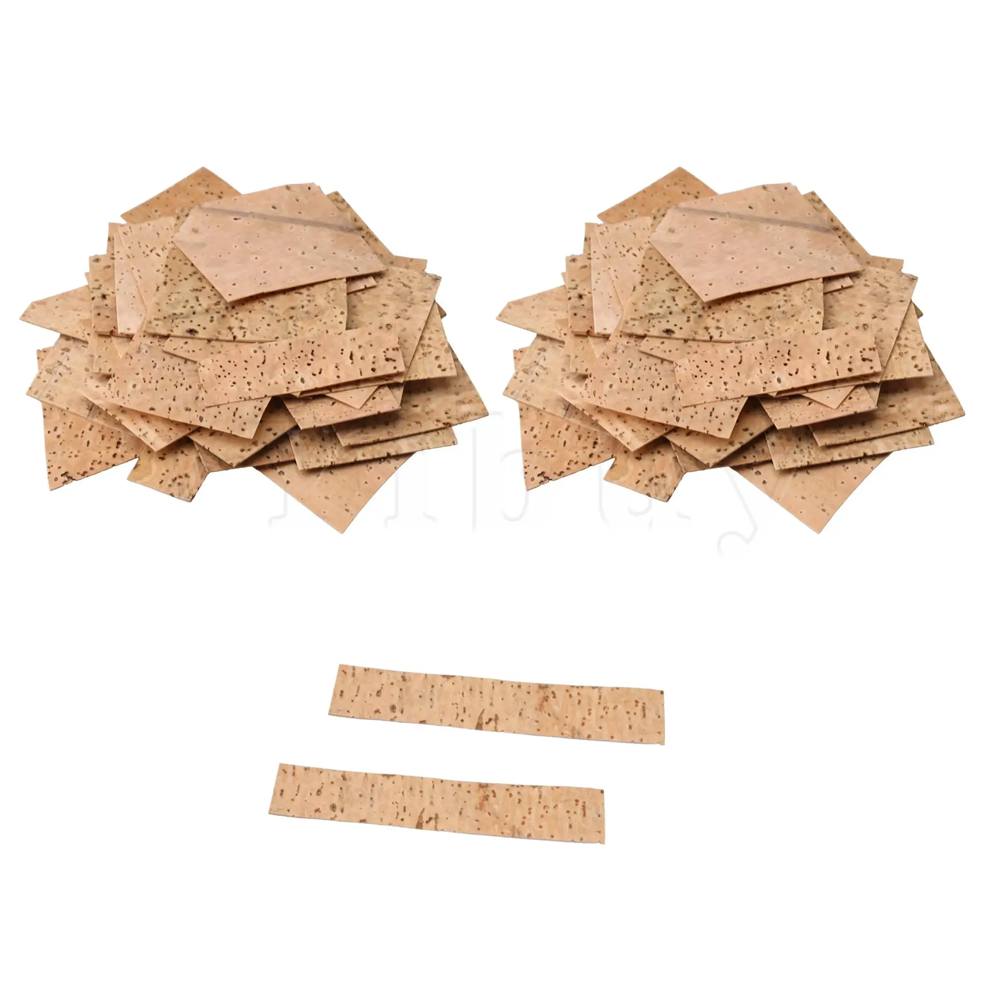 2 x Irregular Neck Cork Sheet Kit for Saxophone Clarinet Bassoon Repair