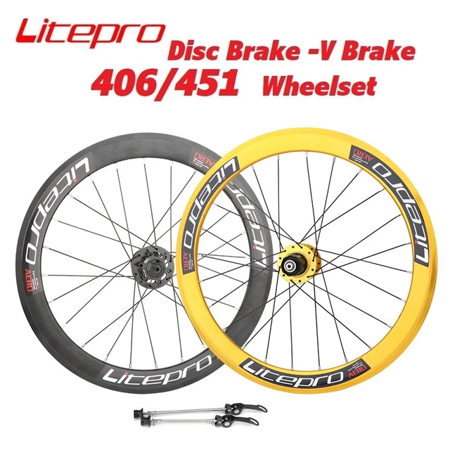 Litepro S42折りたたみ自転車ホイールセット406 451 20  