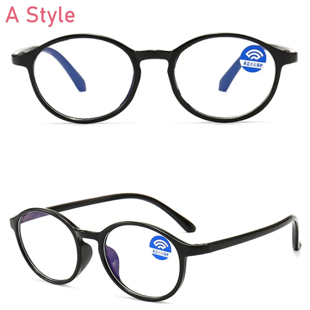 1PC Anti-blue Light Kids Glasses Children Boys Girls Transparent Round Computer Goggles Eye Protection Ultralight Frame Eyewear
