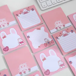 Coreano Ins Sticky Memo Pads, Bonito dos desenhos animados Memo Pads, Estudante Mensagem Papelaria, Escritório Aprender, Simples Planner Label Paper, Kawaii Tearable