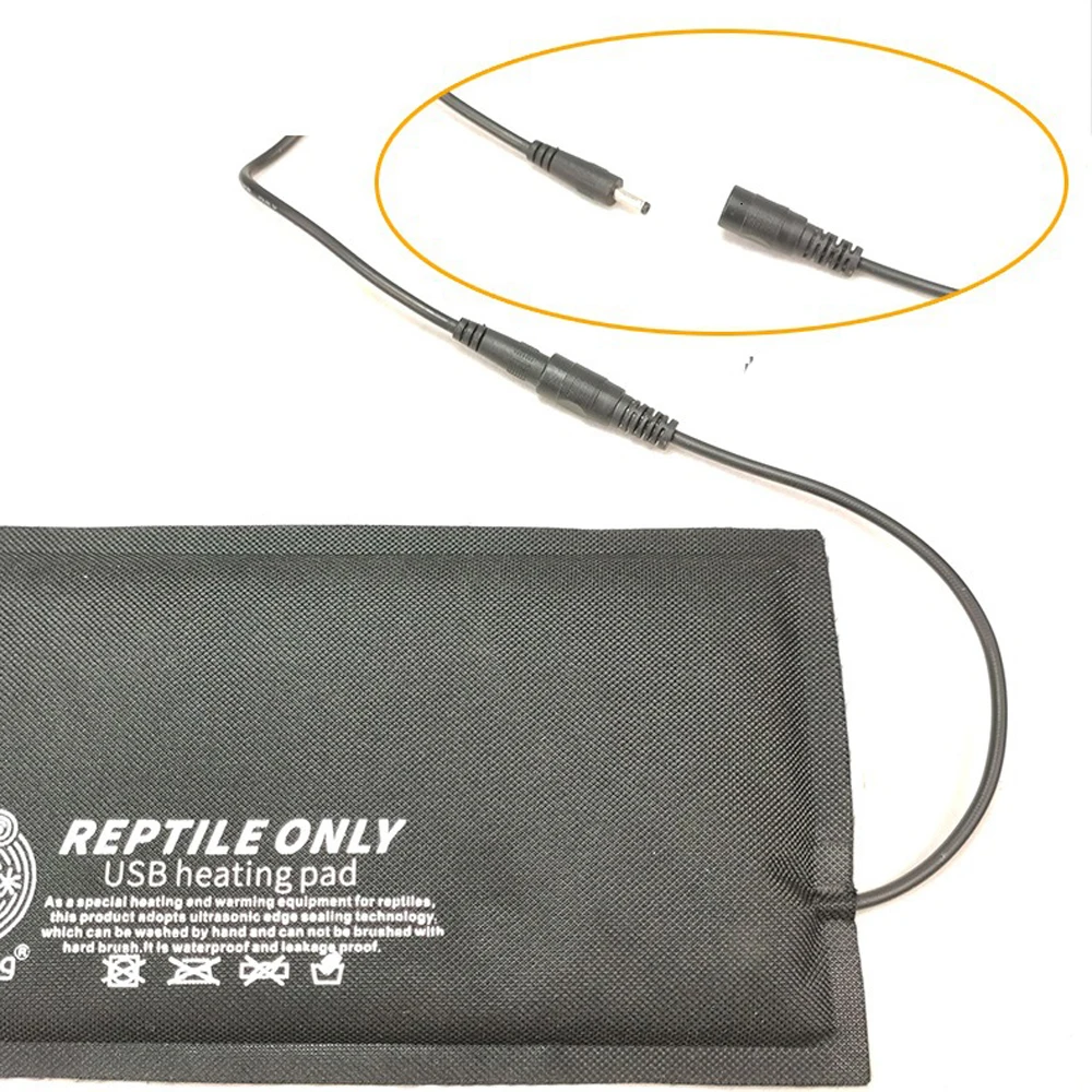 Reptile pet USB heating pad adjustable temperature with time switch Waterproof pet gecko heating mat forCrawling lizard tortoise