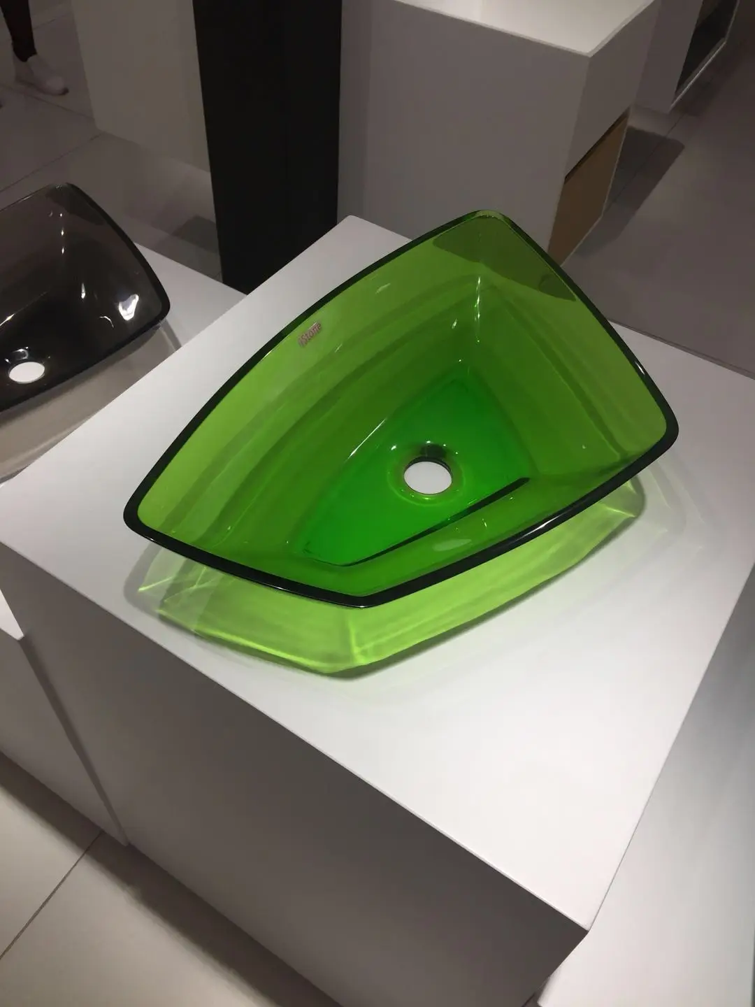 

Bathroom Colourful Resin Acyrlic Hand Washbasin Vanity Basin Counter Top Irregular Shape Vessel Sink 0005