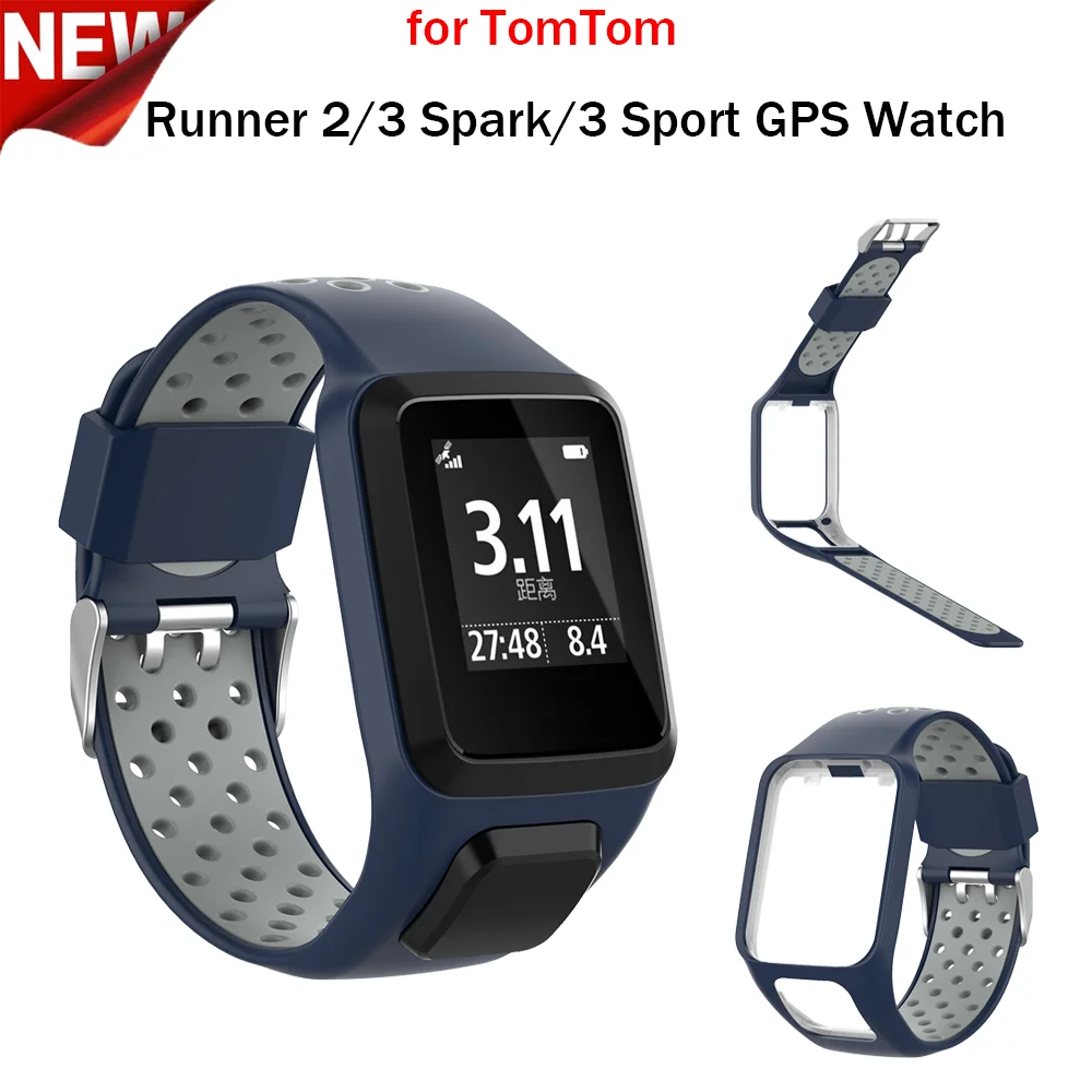 Watchband Strap for TomTom 2 3 Runner Spark Music Replacement Bracelet Soft Wrist Band Silicone Belt Watch Bracelet Accessory
