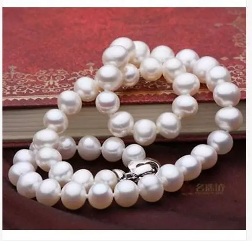 

10-11mm south sea round white pearl necklace18inch 925silve