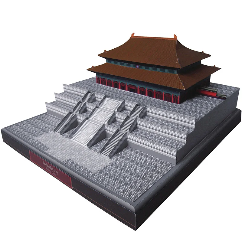 China cidade proibida mini modelo de papel 3d casa papercraft diy arte origami construção adolescentes adulto artesanal artesanato brinquedos QD-196