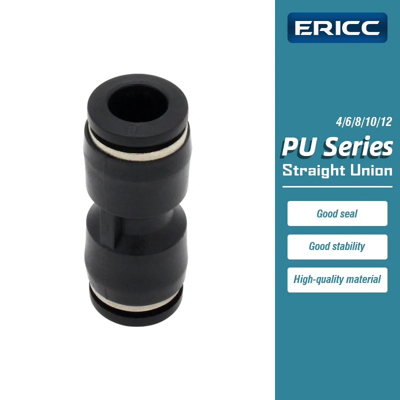 PU Series Straight Union in Connectors Quick Fittings PU4 PU6 PU8 PU10 PU12 PU14 PU16