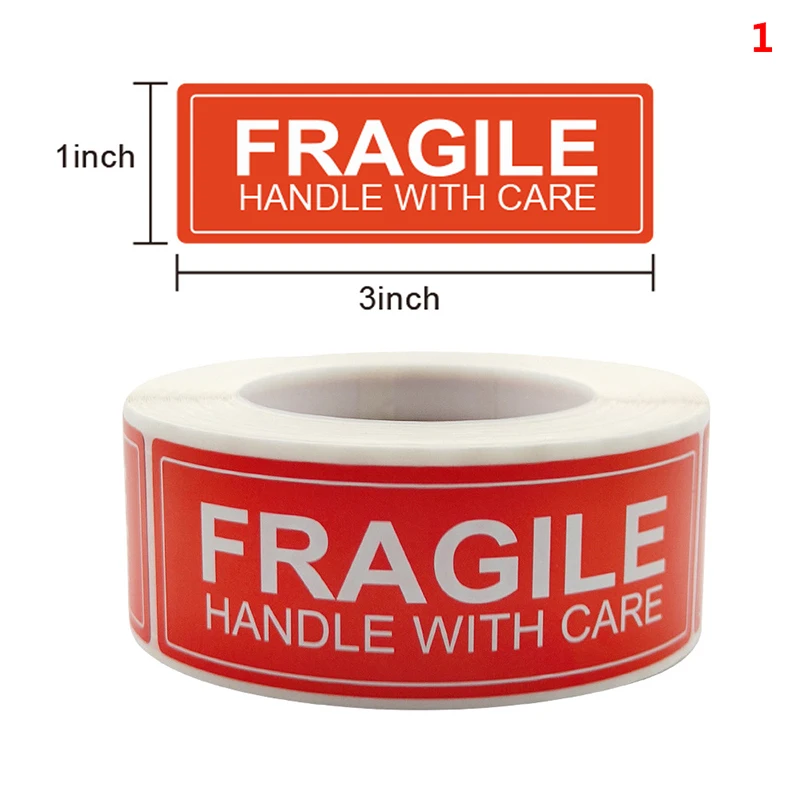 1Roll Fragile Stickers Candle Warning Label Candle Jar Container Stickers Waterproof Wax Melting Safety Label Vow Sticker Label