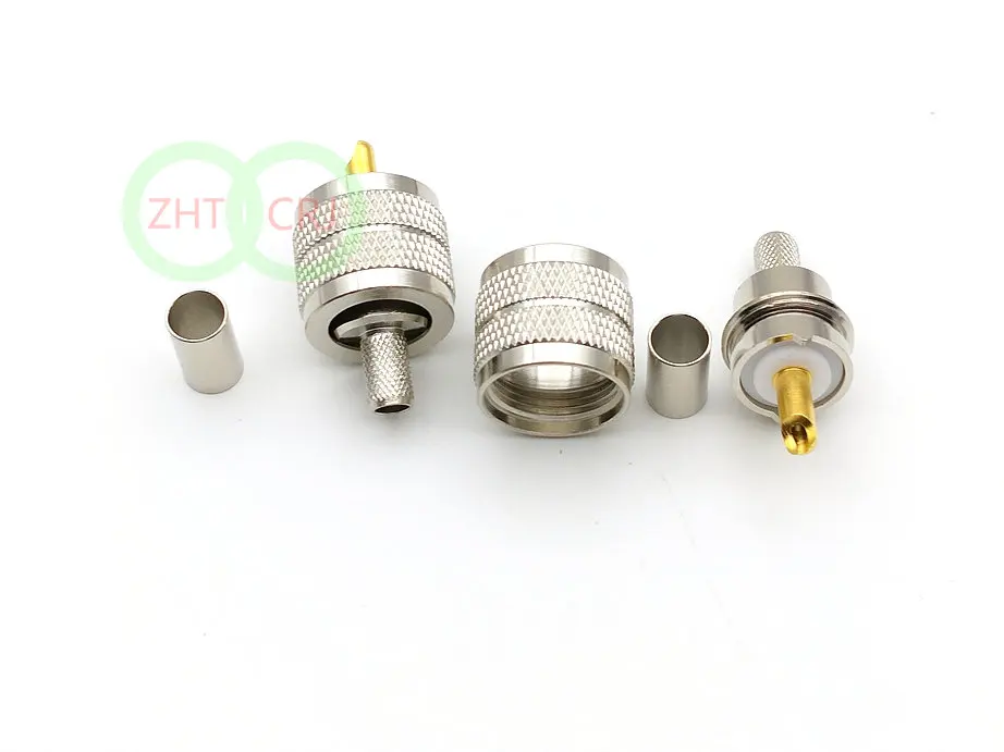 

20pcs UHF PL259 Plug Male Crimp Coaxial Connector for LMR100 RG316 RG174 Cable