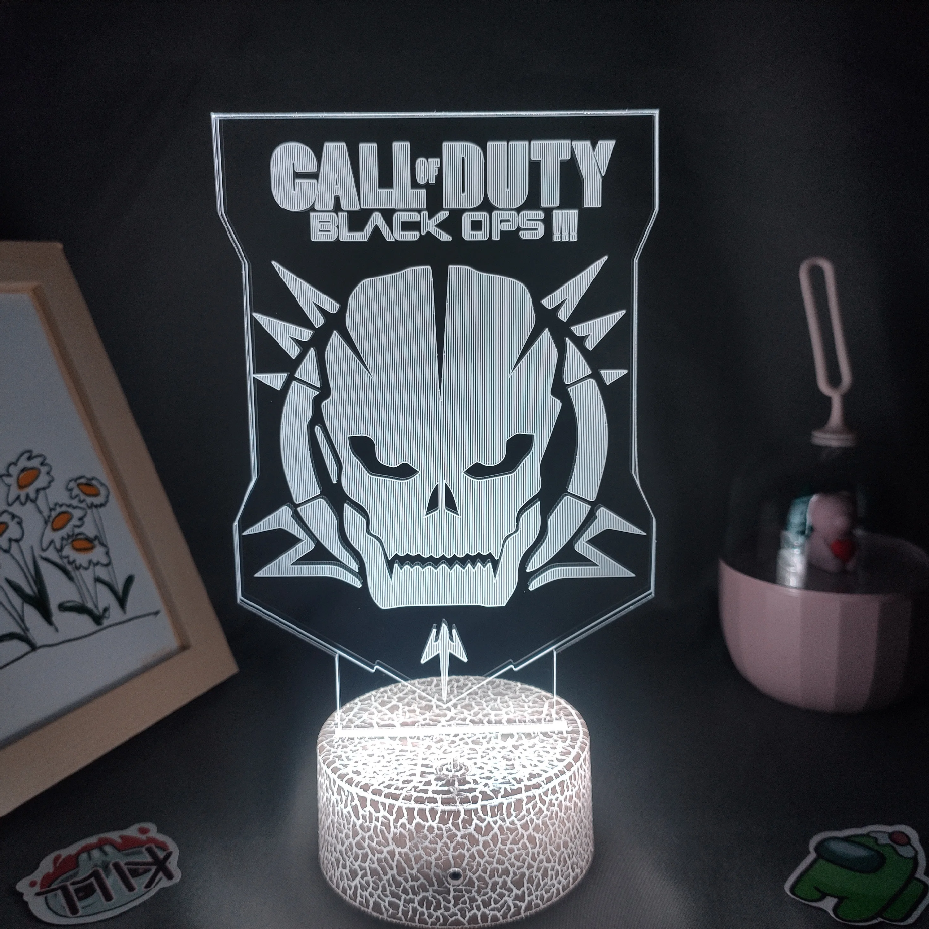 COD Game LOGO 3D Lamps Call Of Duty Led RGB Night Lights Birthday Cool Gifts For Friends Bed Room Table Colorful Mark Decoration COD Game LOGO 3D Lamps Call Of Duty Led RGB Night Lights Birthday Cool Gifts For Friends Bed Room Table Colorful Mark Decoration
