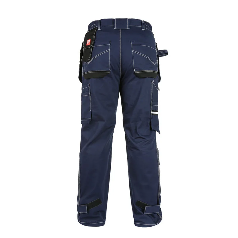 Mens Construction Durable Knee Reinforcement Workwear Trousers Utility Work Pant with Detachable Pocket