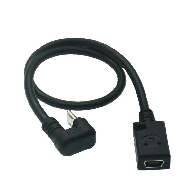 0.3M Micro USB Mini USB 180องศา U-รูป Micro Type-C USB-B ชายหญิงสำหรับโทรศัพท์แท็บเล็ต