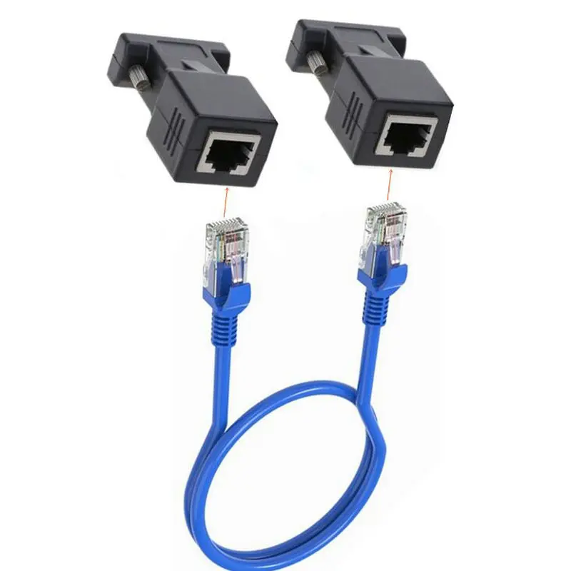 Extensor VGA macho/hembra a LAN RJ45 CAT5 CAT6, adaptador de Cable de red, envío directo