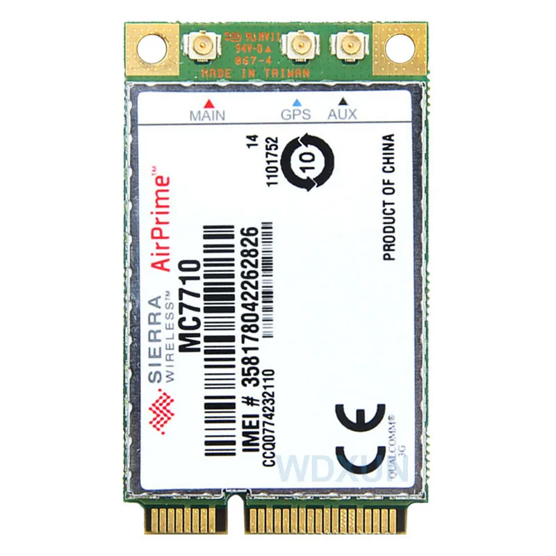 Estampa desbloqueada sierra wireless mc7710 4g lte/hspa + módulo 4g 3g segan mini pci-e card wcdma edge/gprs/lte 800/900/2100mhz