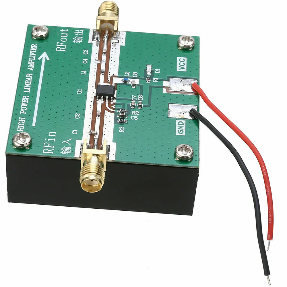 RF2126 400MHZ-2700MHZ broadband RF Power Amplifier 2.4GHZ 1W For Bluetooth Ham Radio Amplifier with heat sink