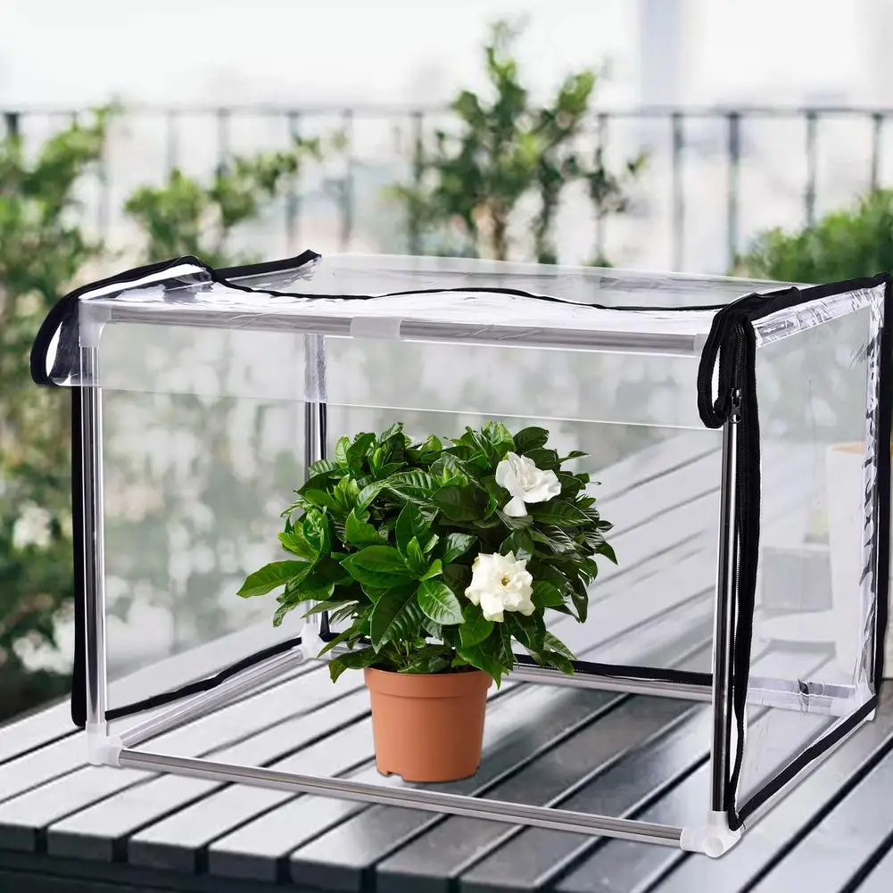 Small Plants Greenhouse Rainproof Plant Pot Cover Flower Shelter Windproof And Rainproof Cold-proof For Gardens Yards Balconies