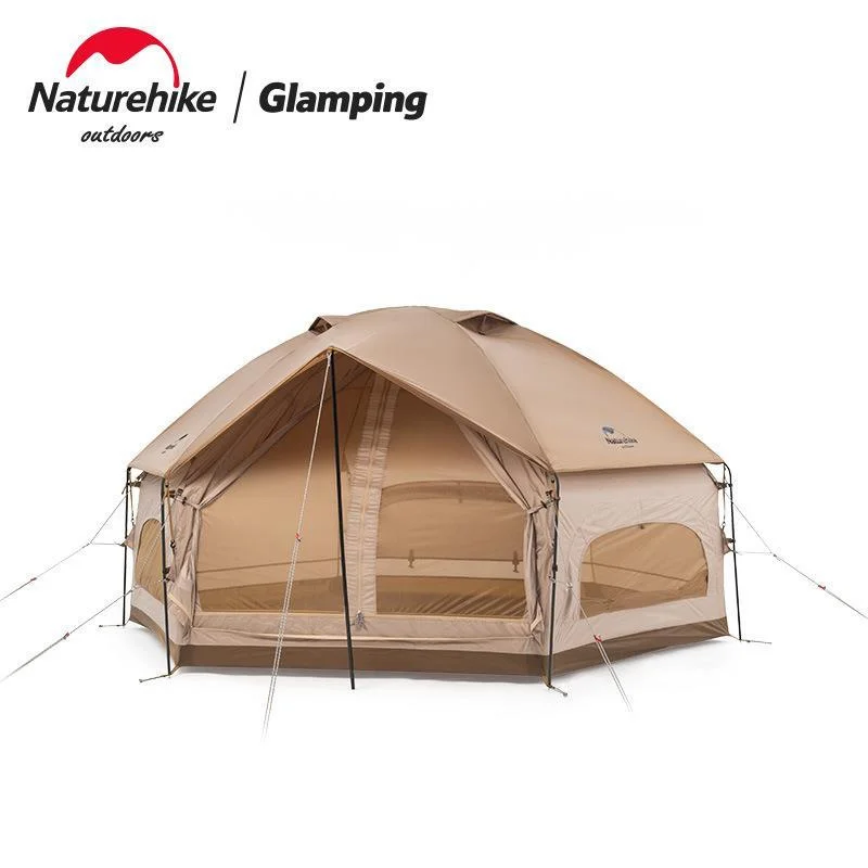 Naturehike MG Hexagonal Tent Outdoor Large Space Camping Waterproof And Wind Resistant Yurt Tent Integrated Tent Pole Tent