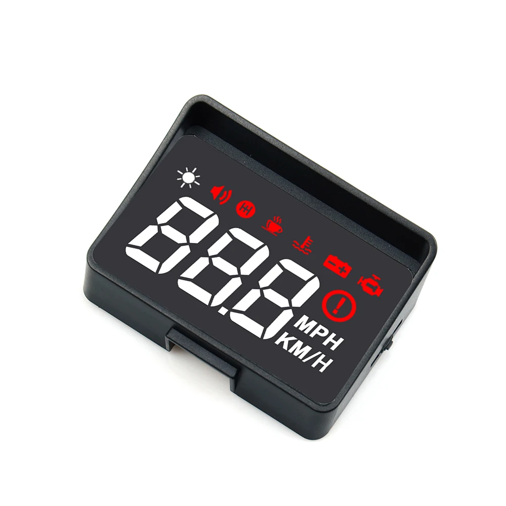 الأصلي A100S مع عدسة هود الزجاج الأمامي العارض Obd2 II EUOBD سيارة HUD رئيس يصل عرض نظام التحذير السرعة الزائدة الجهد إنذار