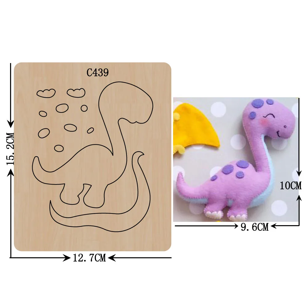 

Wooden Dinosaur Die for Scrapbooking, Cutting Dies, New, C-439, Multiple Sizes