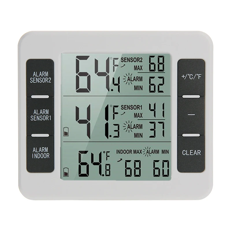 Frigorifero elettronico congelatore termometro dispositivo di misurazione della temperatura sensore di temperatura LCD per interni esterni per uso