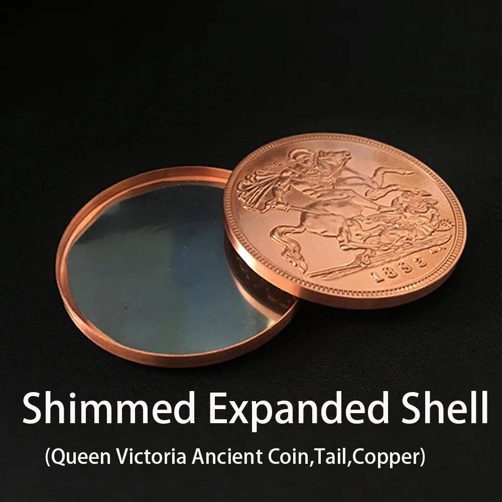 Shimmed Expanded Shell ( Tail, Copper) Magic Tricks Stage Close Up Mgaie Mentalism Illusion Gimmick Props Magia Professional