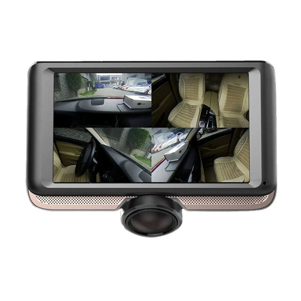 DVR Xe ô tô Dash Camera 360 ° Toàn Cảnh Vô Hạn Tuần Hoàn Ghi Âm Lái Xe Đầu Ghi Xe Bên Trong và Bên Ngoài Xe Màn Hình Dashcam