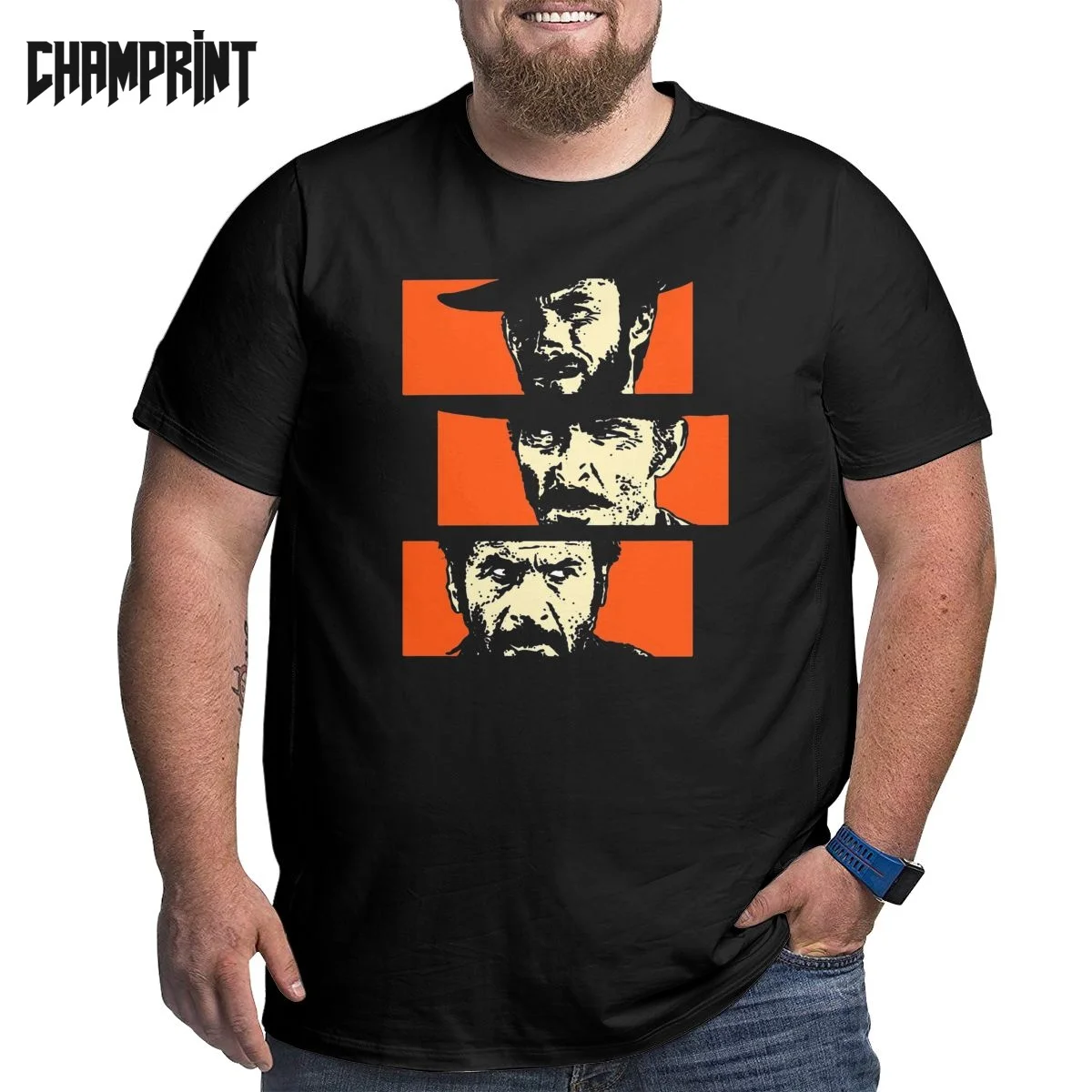 Tuco from The Good The Bad And The Ugly clint retro cult movie T-Shirts for Men Crew 100% Cotton Eastwood Short Sleeve Plus Size