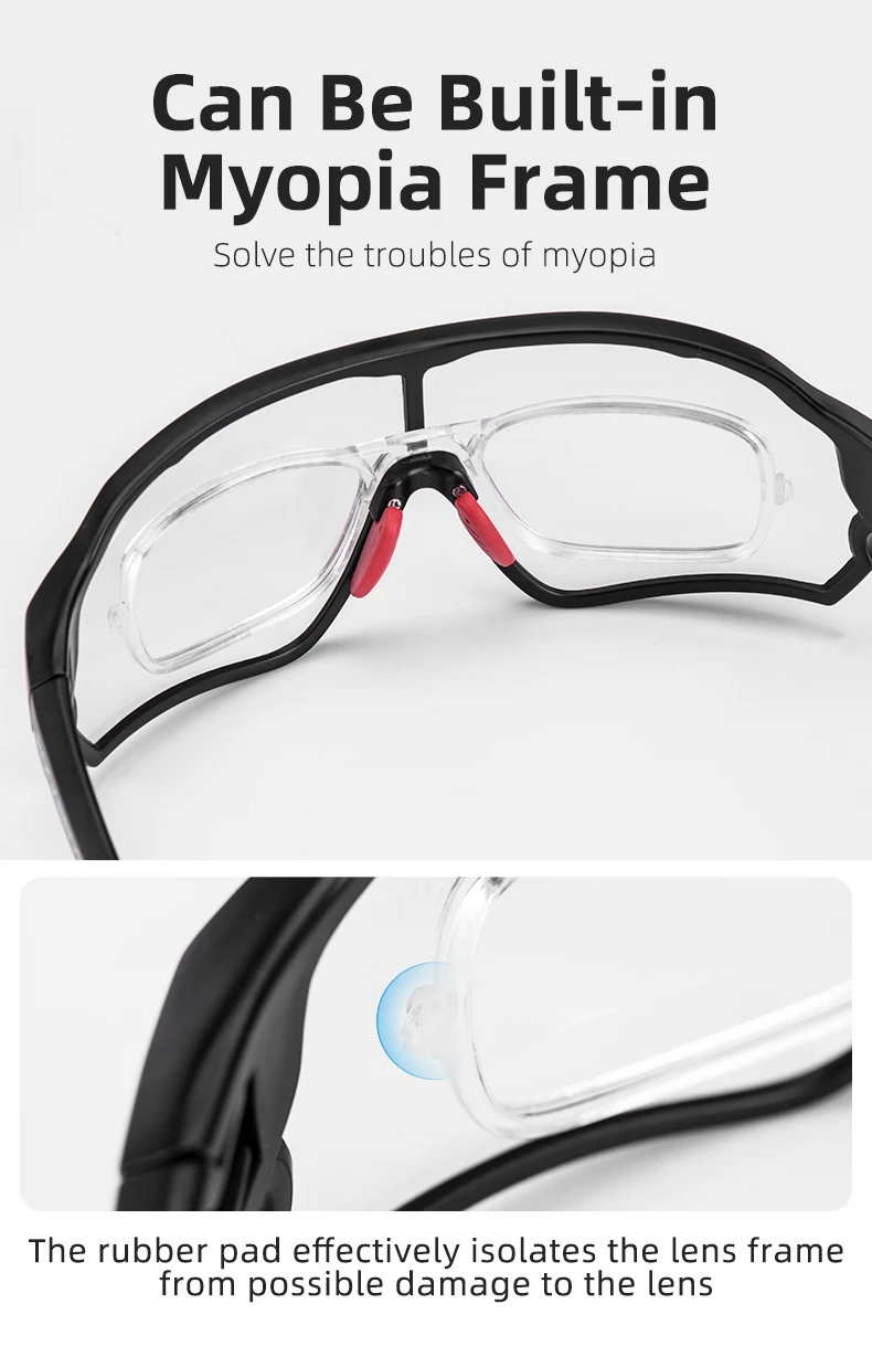 ROCKBROS Radfahren Brille Photochrome UV400 Fahrrad Sonnenbrille Sonnenschutz Outdoor Sport MTB Straße Fahrrad Brillen Brille Gläser – Detail 10