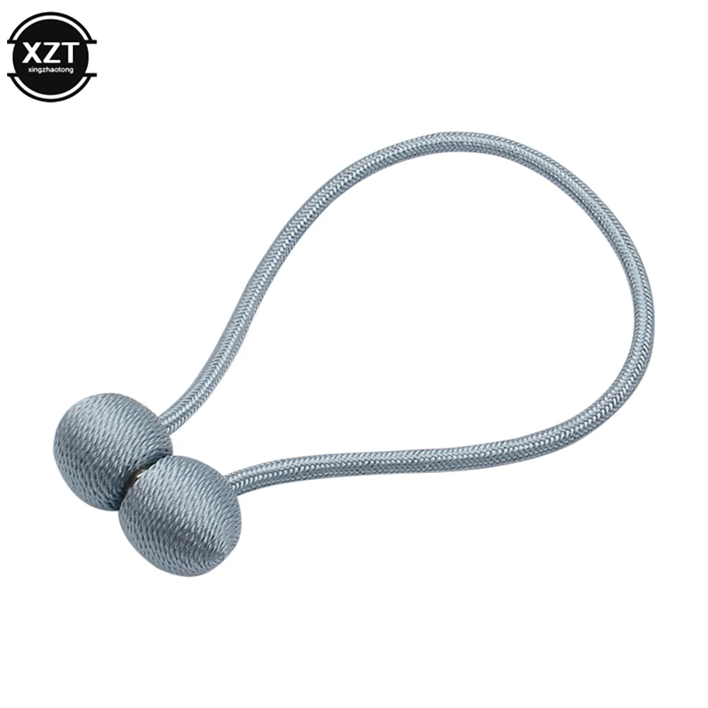 1 stks Magnetische Bal Gordijn Tie Rope Backs Terugloopsper Touw Kronkelende Gesp Clips Accessoire Staven Haak Houder Home Decoraties