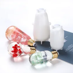 LED Bulb Silicone Resin Molds Light Molds Kit Crystal Lamp Molds DIY Epoxy Resin Kit for Home Decoration Handmade Crafts