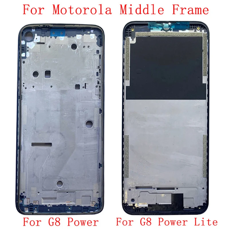 Middle Frame Housing LCD Bezel Plate Panel Chassis For Motorola G8 Power G8 Power Lite Phone Metal Middle Frame Replacement Part