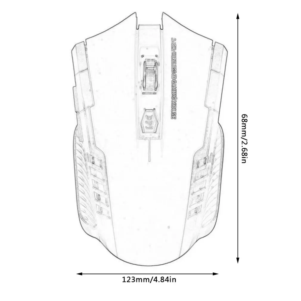 Mini Mouse da gioco ottico Wireless da 2.4Ghz e ricevitore Usb per Pc portatile