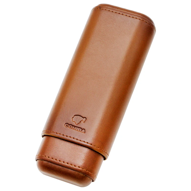 Two sets of portable cigar case in 2-layer imported cedar compression moisture box