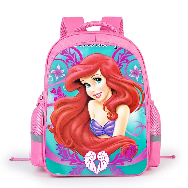 Disney-mochila De la Sirenita Ariel para niños, morral escolar de princesa, bolsas de libros para adolescentes