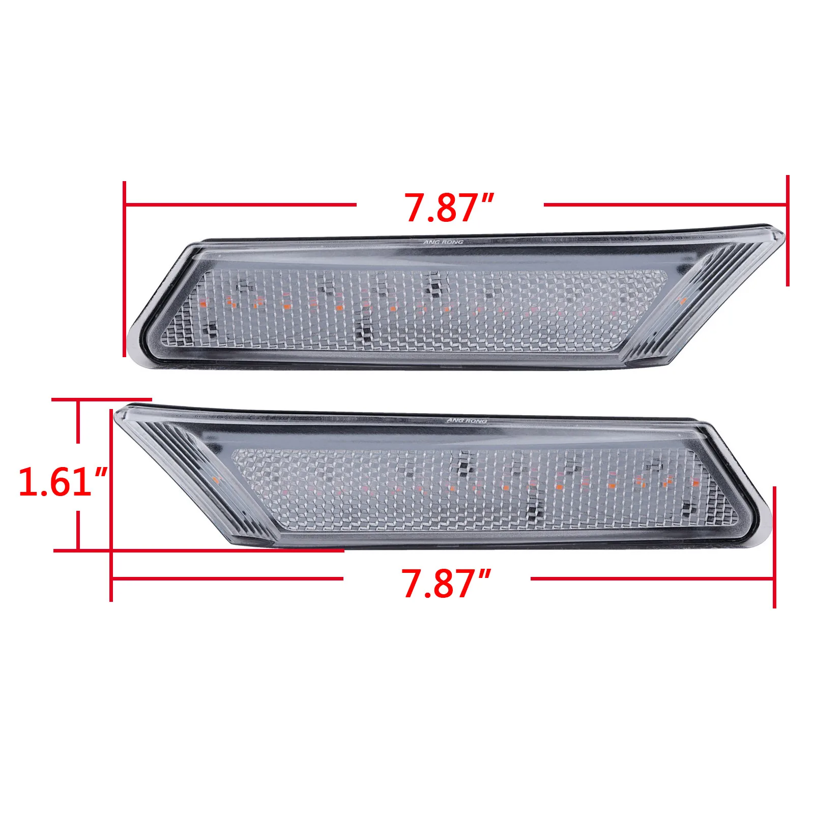 Amber LED Indicator Side Marker Repeater Light Clear Lens For 2005-2008 Porsche Boxster Cayman 987 Carrera 911 997 2005-2012
