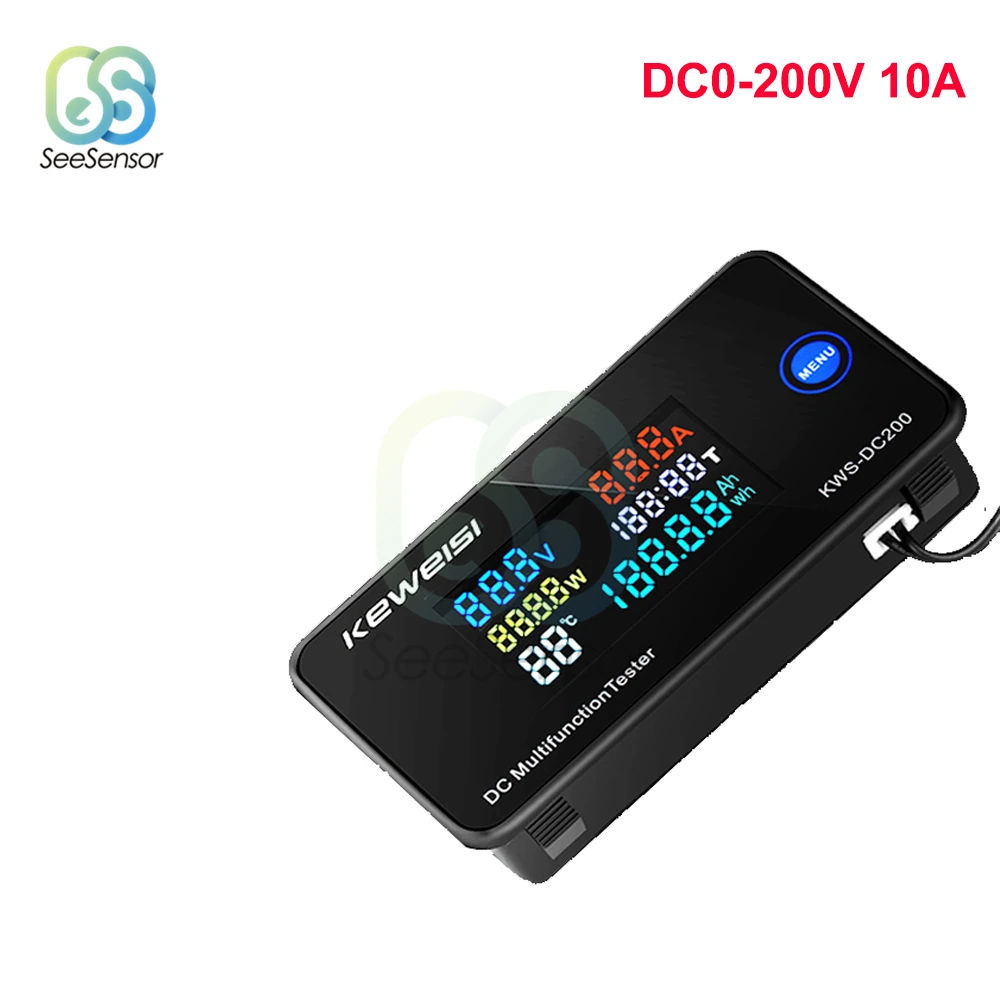 DC 0-200V 50A 100A LED Digital Voltmeter Ammeter Wattmeter Current Voltage Power Energy Meter Battery Capacity Tester Monitor