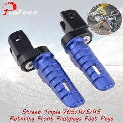 FIT For Speed Triple R S RS Speed Triple 1200 RS RR TRIDENT 660 Daytona 675 R 660 Front Footrest Foot Pegs Pedals