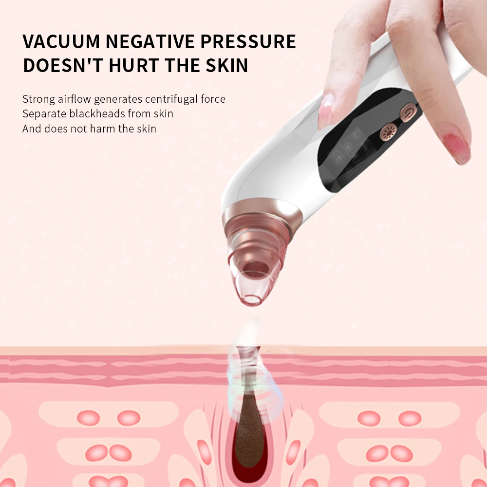 Facial Blackhead Remover Electric Acne Cleansing Massager Black Point Vacuum Spots Pore Cleaner Machine Skin Care Beauty Devices