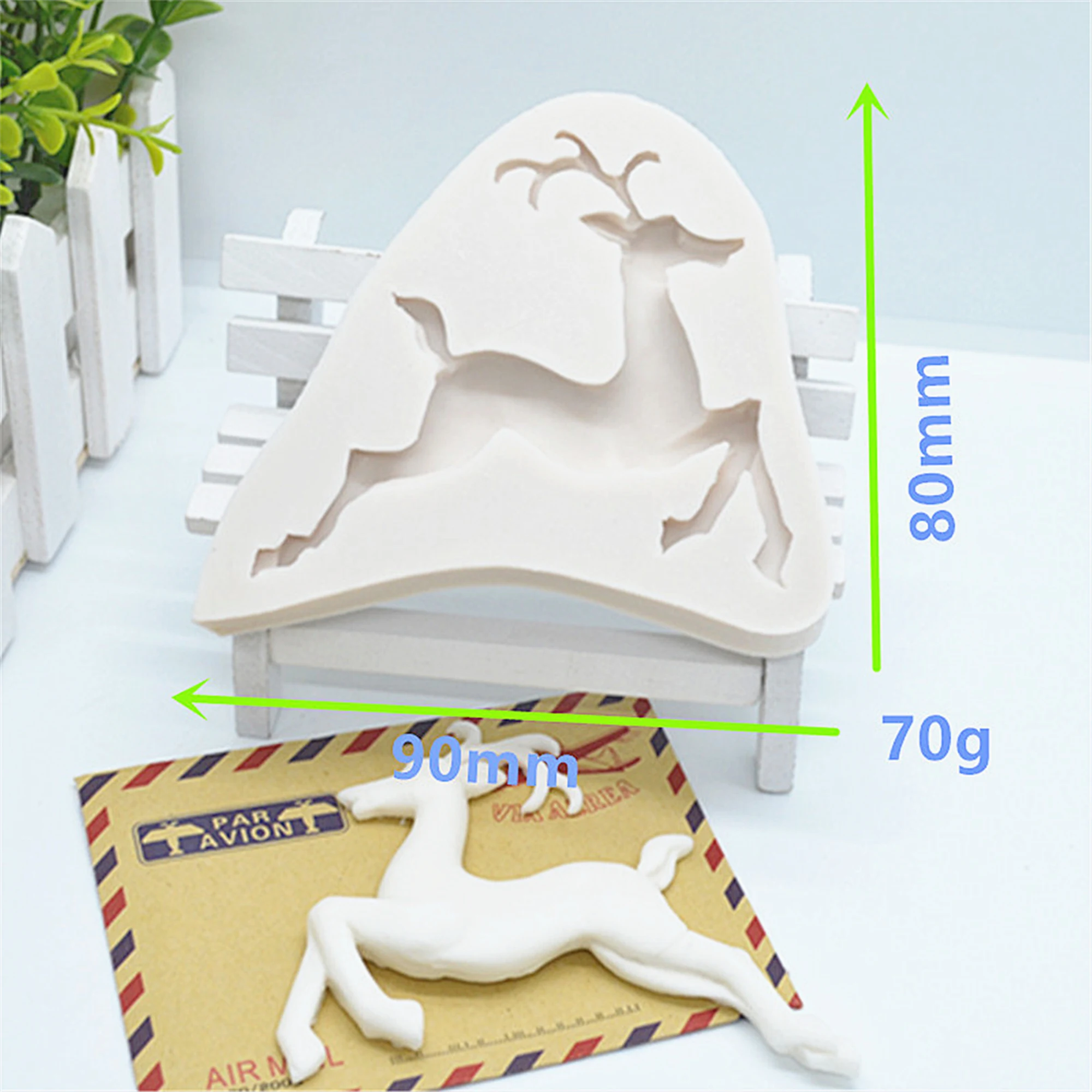 3D Deer Cake Fondant Mold For Baking Silicone Molds Cake Decorating Tools 3D Cupcake Candy Clay Chocolate Gumpaste Mould