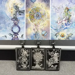 Dawapara Shadowscapes Tarot The First Set of Cards Pendant Necklace The Major Arcana Tarot Cards Stainless Steel Jewelry