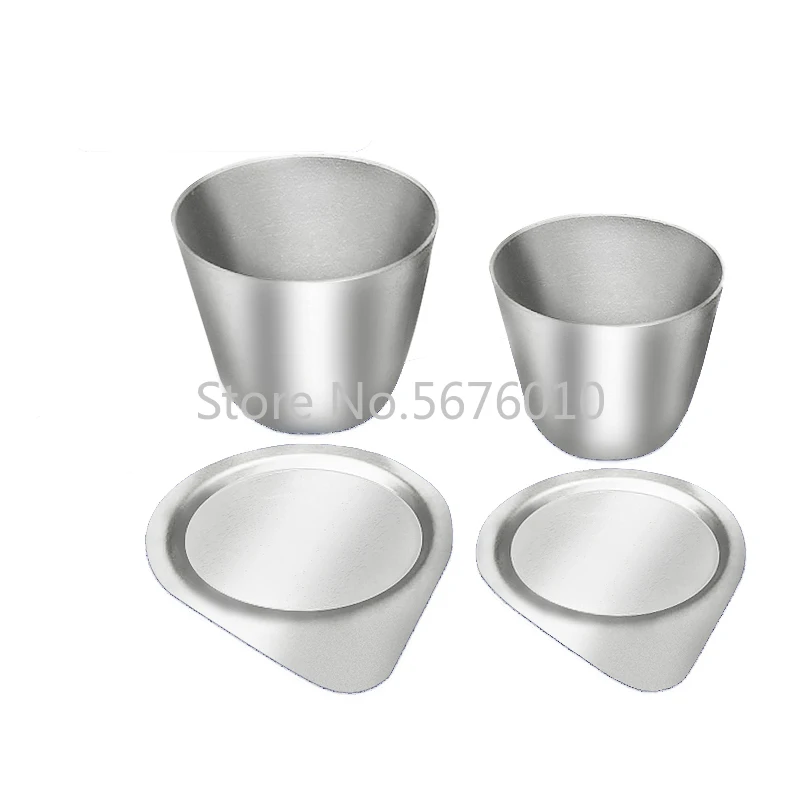 1pcs 30ml 50ml Silver Crucible with Cover, Experimental Supplies, Silver Crucible with 99.99% Silver Content