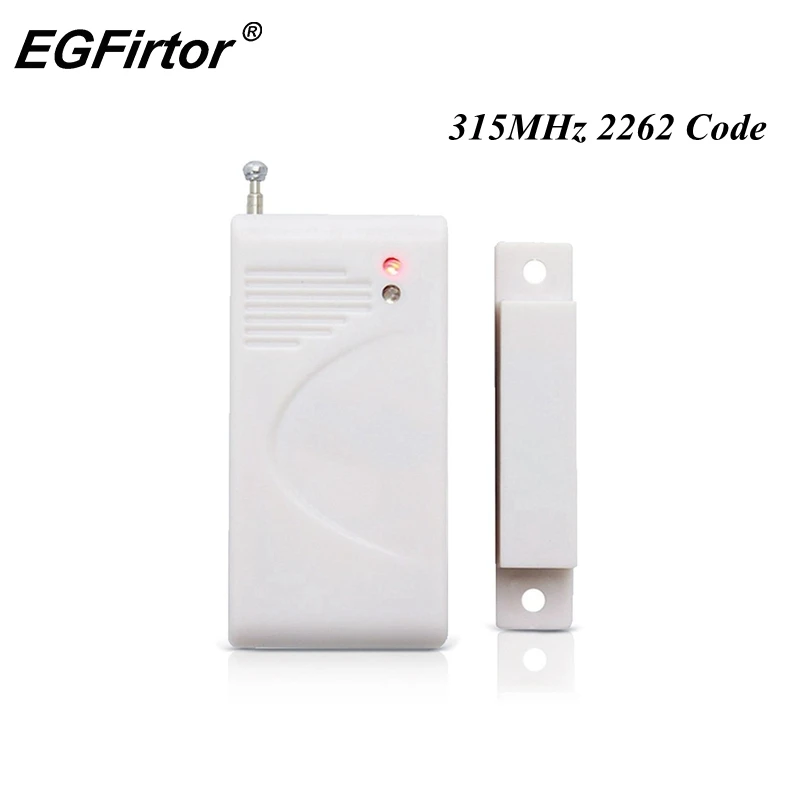 Sensor inalámbrico de puerta y ventana, Detector de alarma de madera de contacto magnético, Panel de alarma GSM para el hogar, 315MHz, código 2262