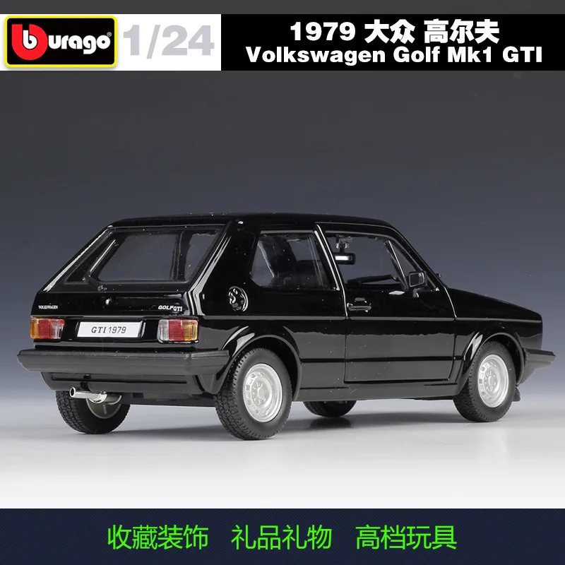 Bburago 1:24 rad Volkswagen Golf 1979 Golf Mk1 GTI Simulation Alloy Car Model Collect gifts toy