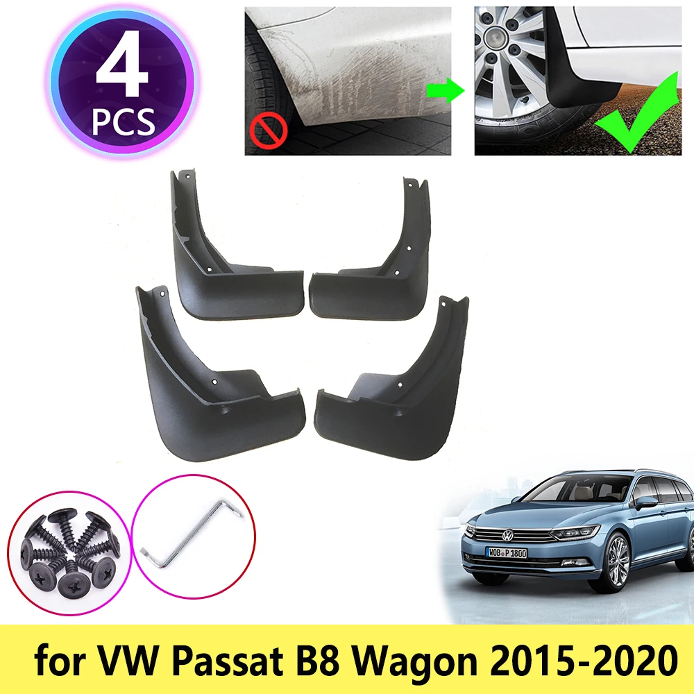 

for VW Volkswagen Passat B8 Wagon Estate 2015~2020 Mudguards Mudflap Fender Mud Flaps Splash Guards Car Accessories 2016 2017