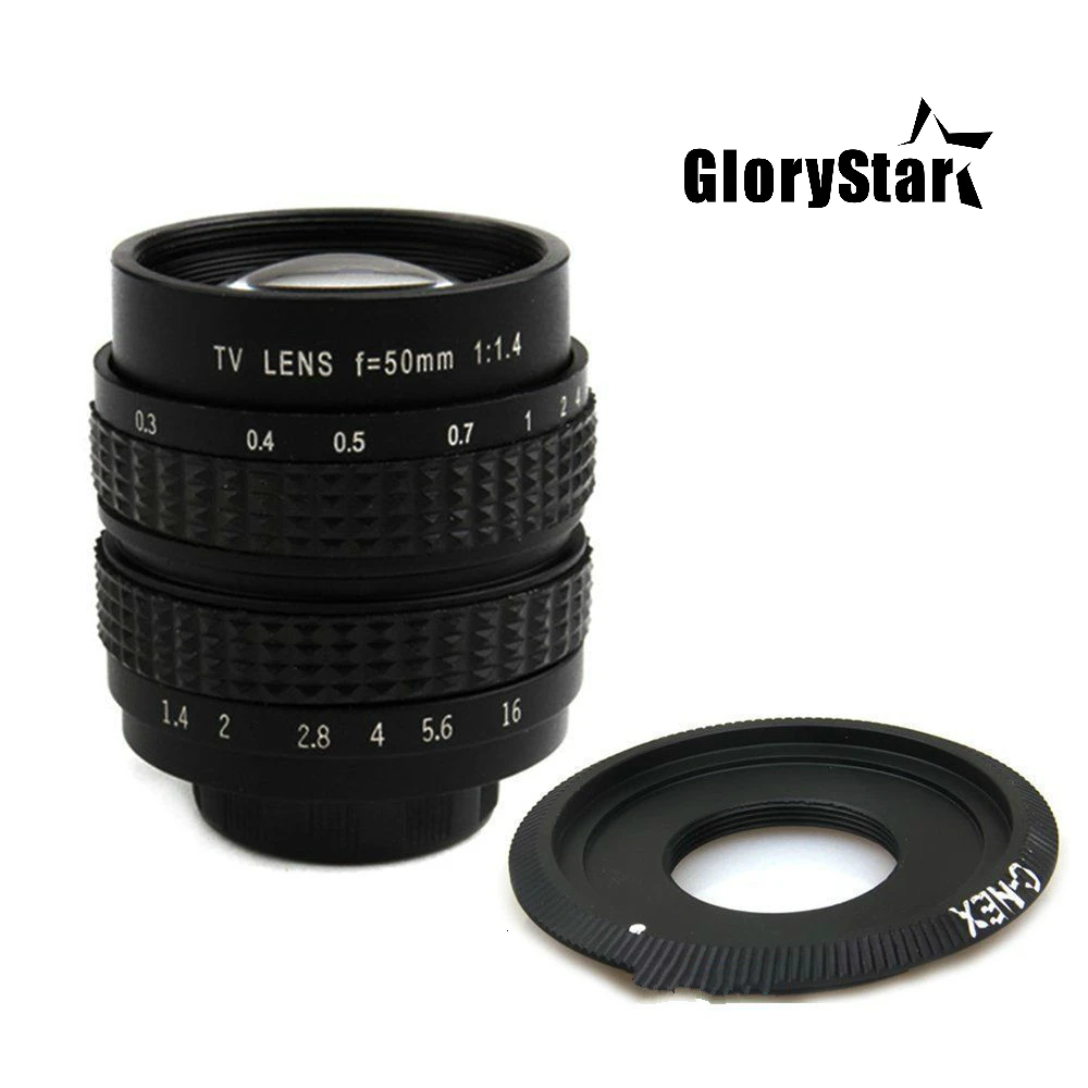 GloryStar 50mm F1.4 CCTV Movie Lens C Mount to Sony A6000 A6500 A6300 A5000 NEX-5T N-3N N6 N7 N-5R NEX6 NEX7 C-NEX