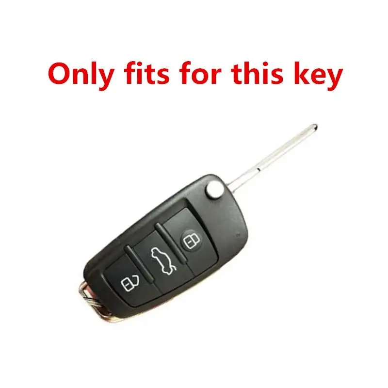 New Carbon fiber ABS Matte Car Folding Key Cover Full Case Shell For Audi A3 8L 8P A4 B6 B7 B8 C6 4F RS3 Q3 Q7 TT 8L 8V S3 C5 C6 - view 3