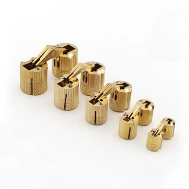 Top Designed 40PCS Brass Invisible Concealed Cabinet Door Hinges Furniture Hinges for Caravan Worktops Projects